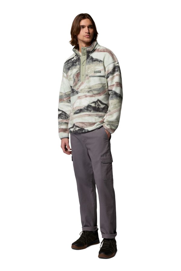 Columbia Fleecejacke mit Druckkn&ouml;pfen Gr&uuml;n