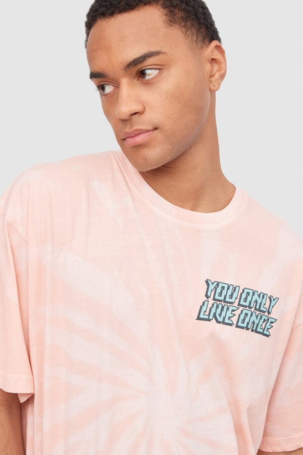 Springfield T-shirt estampado Tie&Dye rosa
