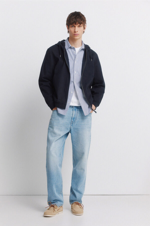 Springfield Light wash straight fit jeans blue