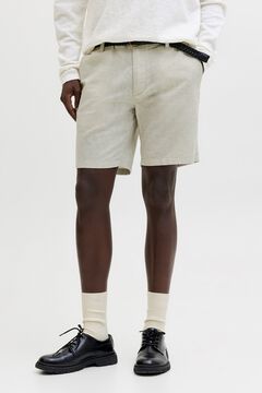 Jack & Jones Linen regular fit chino Bermuda shorts