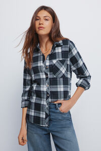 Springfield Lurex plaid shirt with pocket