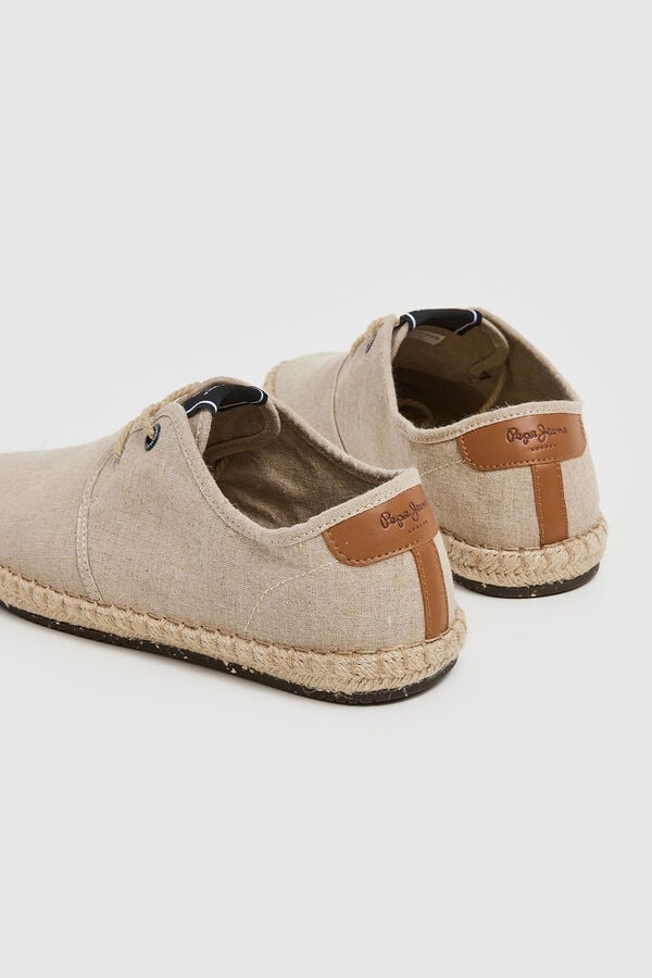 Springfield Linen blucher shoes camel