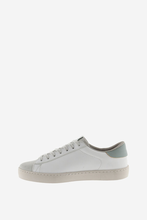 Springfield leather sneakers with contrasting pieces and split leather toe grey