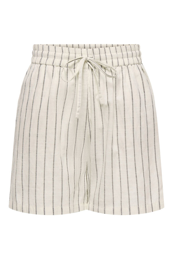 Only Gestreifte Shorts Naturwei&szlig;