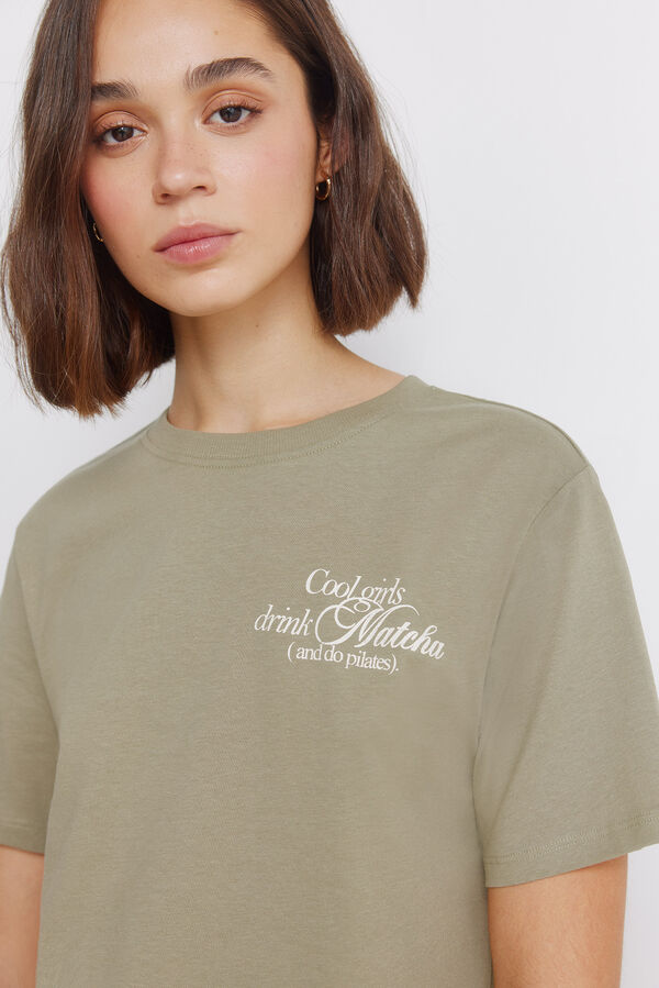Springfield Short-sleeved T-shirt Le caf&eacute; beige