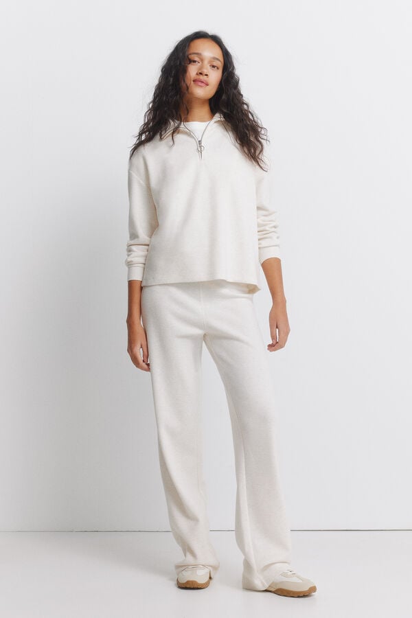 Springfield Zip - sweatshirt neck brown