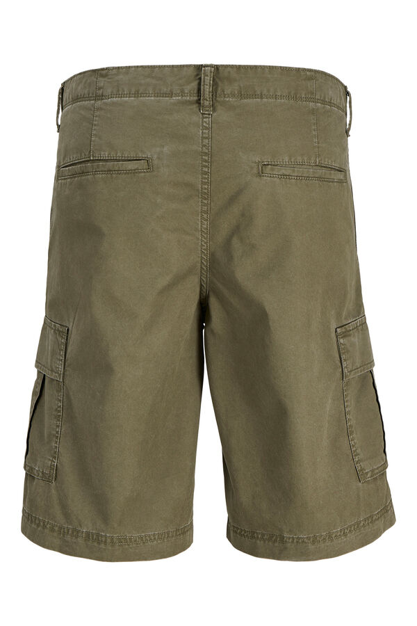 JJ REBEL Relaxed fit cargo Bermuda shorts green