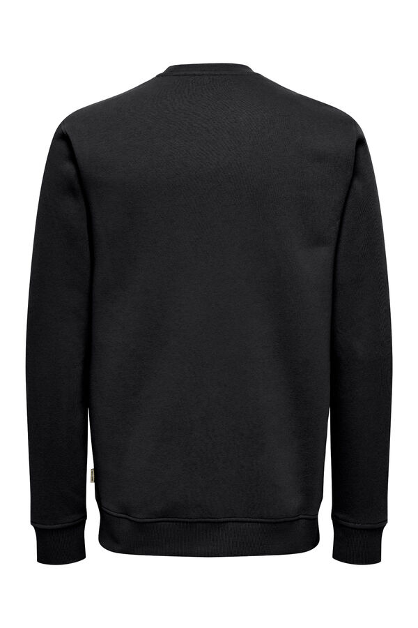 Only & Sons Sudadera cuello redondo negro