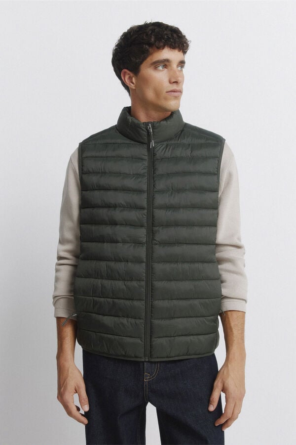 Springfield Quilted gilet beige