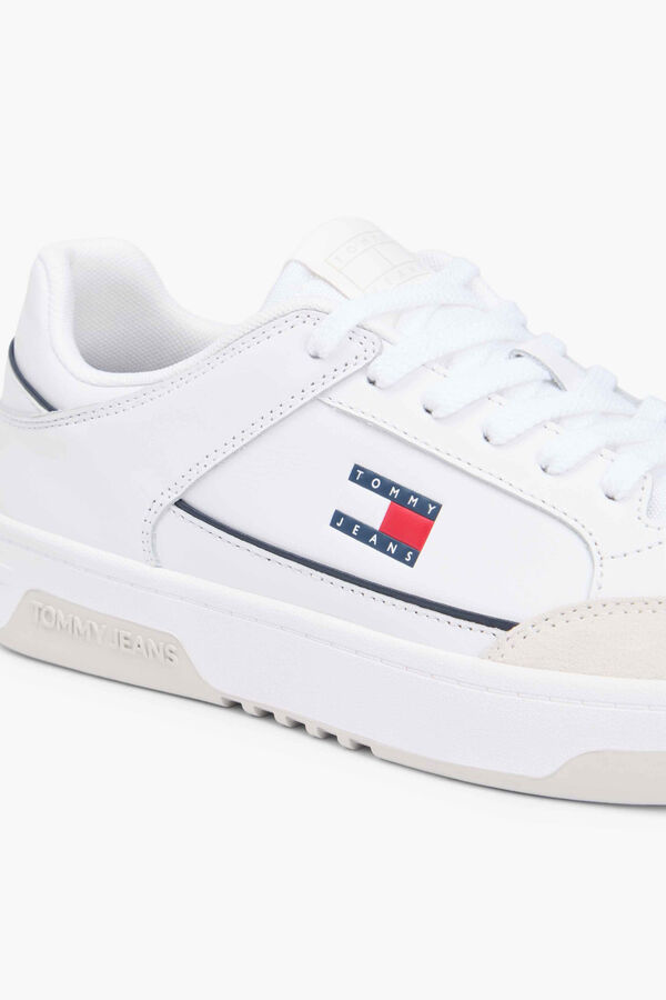 Tommy Jeans Zapatillas Tommy Jeans blancas con logo bandera blanco