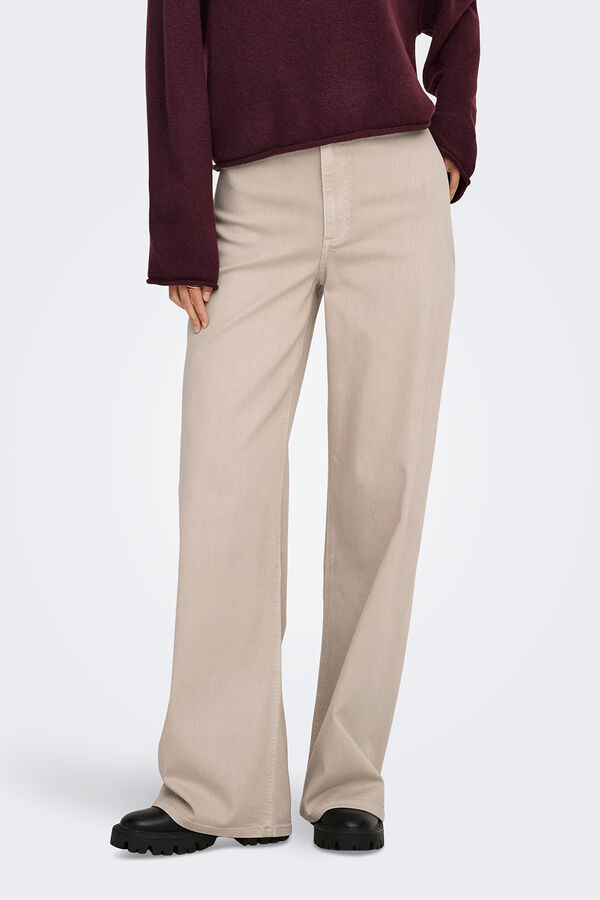 JDY Pantal&oacute;n largo ancho gris