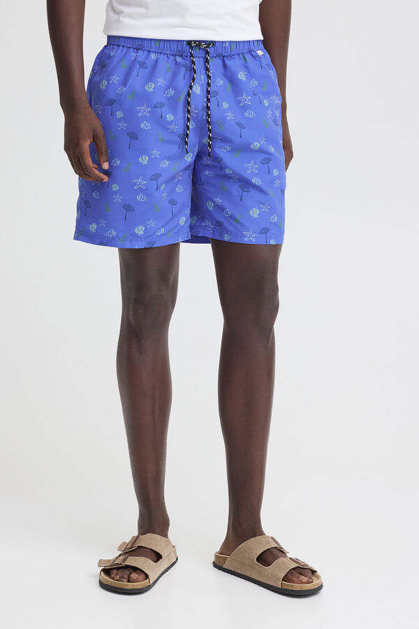 Blend Traje de ba&ntilde;o estampado azul