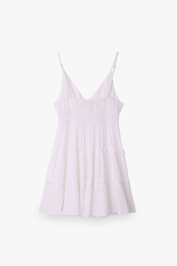 Balmohk Rustic mini dress white