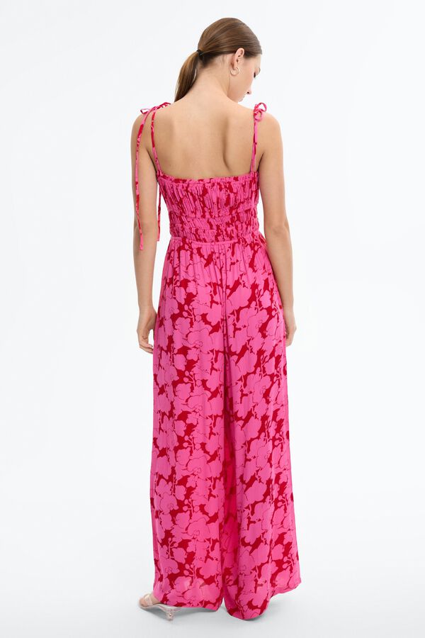 Inside Printed long jumpsuit pink