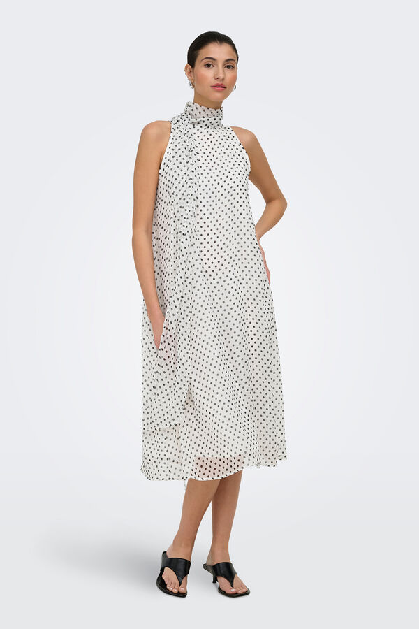 JDY Fluid midi dress white