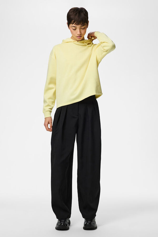 Pieces Basic hooded sweatshirt printed