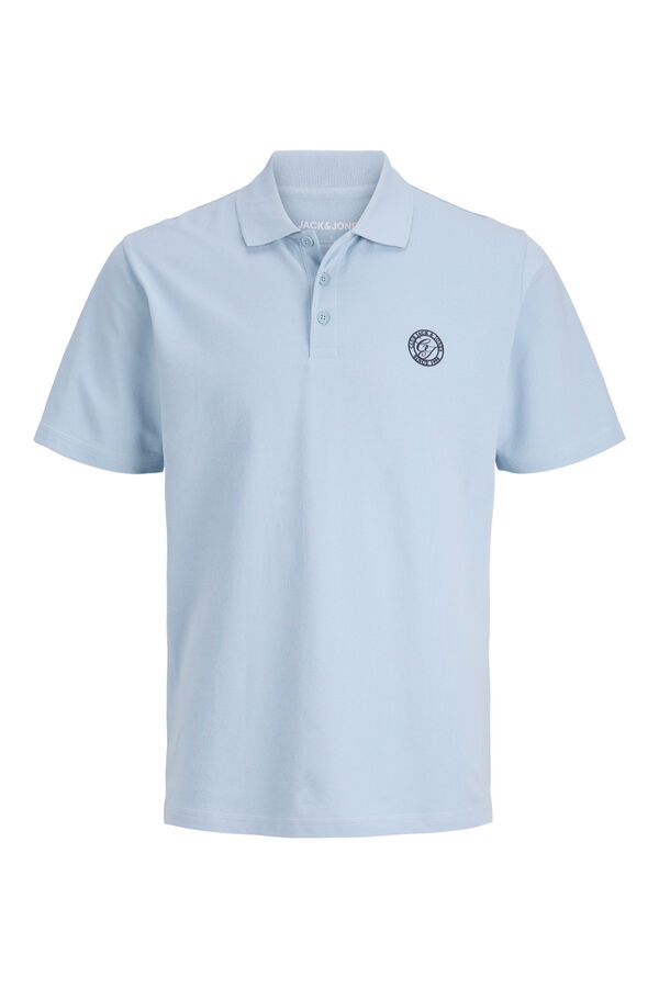 Jack & Jones PLUS Polo shirt with logo blue