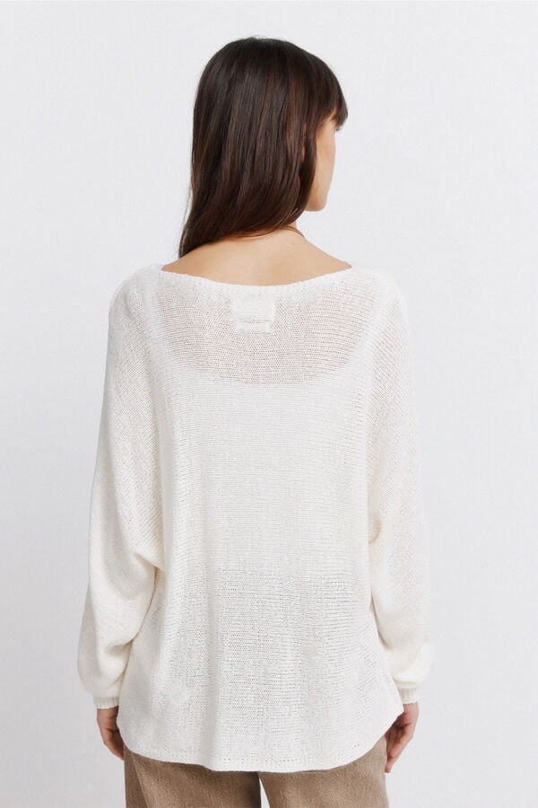 Springfield Pull uni en chenille marron