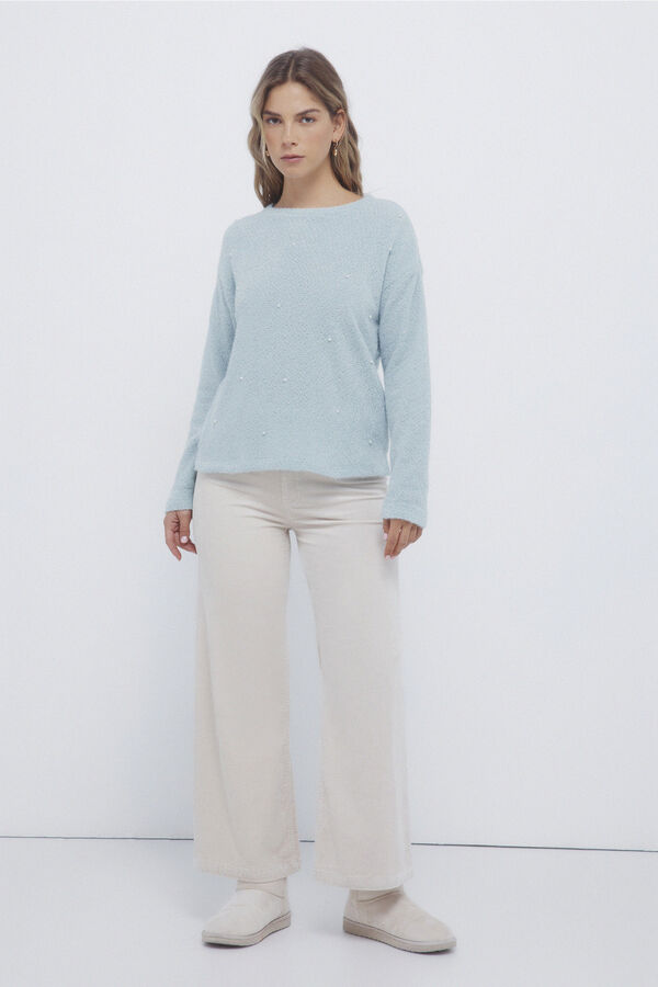 Springfield Chenille jumper with pearls green