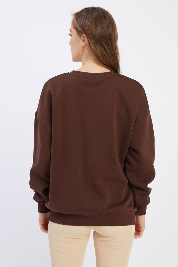 Springfield "Virginia" print sweatshirt brun