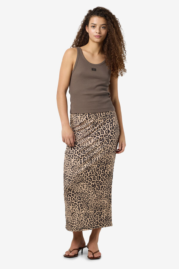Noisy May Leoparden midi mit Bund Nude
