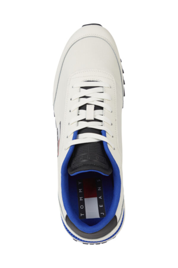 Springfield Running trainer with flag and serrated sole blanc