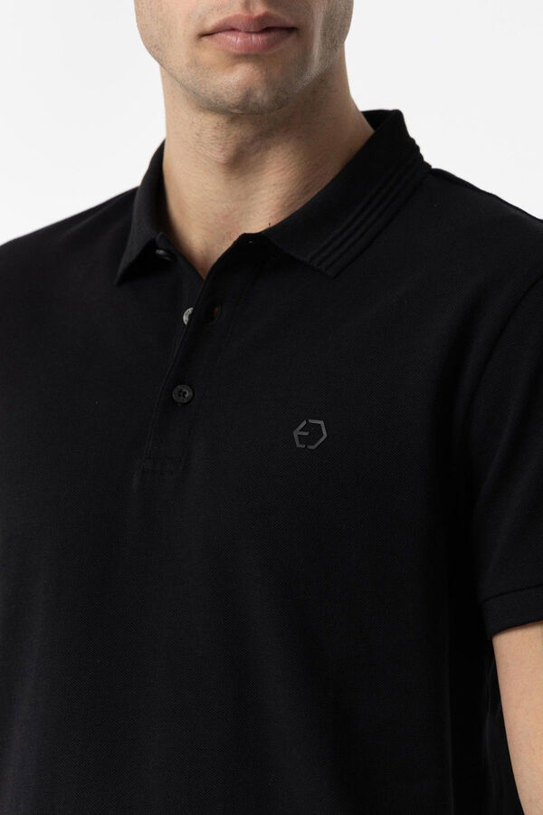 Springfield Piqué Polo Shirt crna