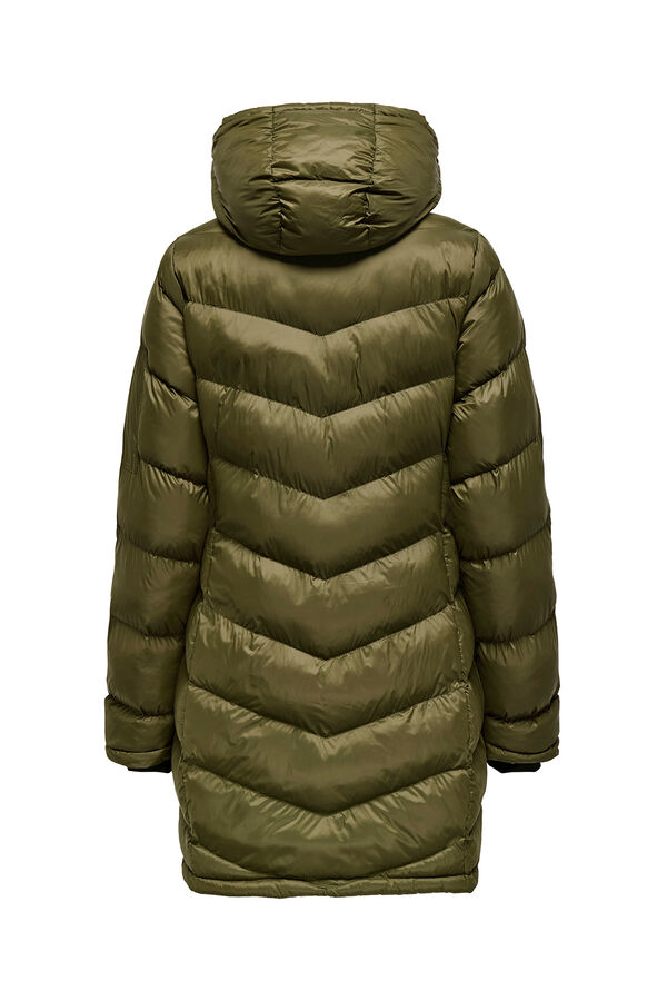 Only Sobretudo acolchoado imperme&aacute;vel verde