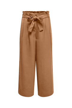 Springfield Cropped wide leg trousers brun