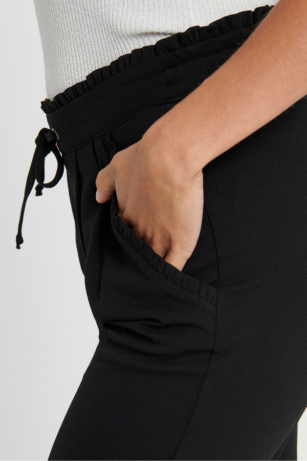 JDY Straight trousers with darts black