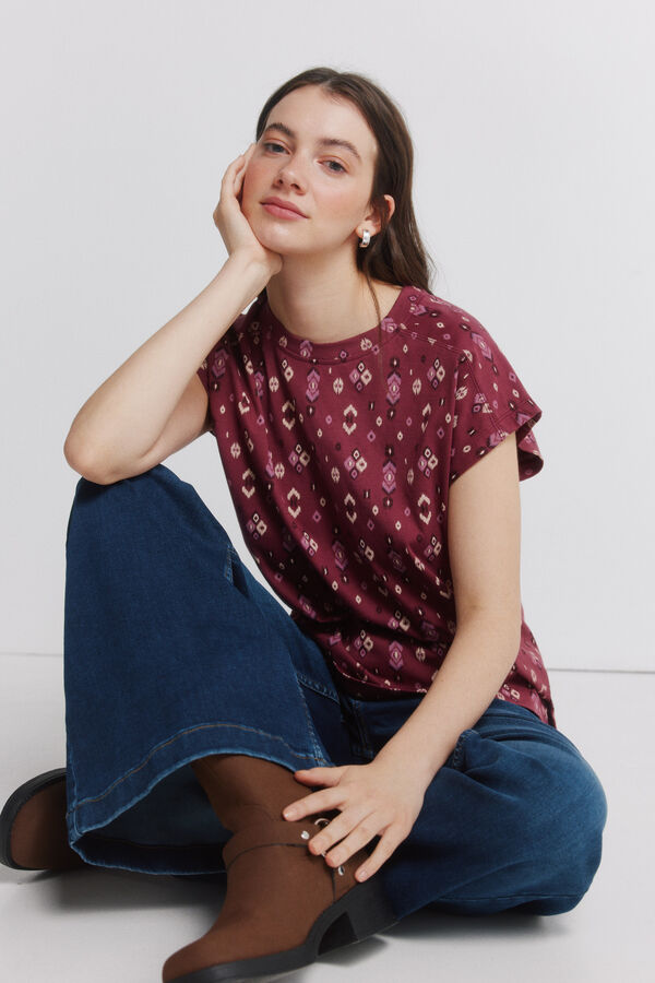 Springfield Straight high-rise jeans printed