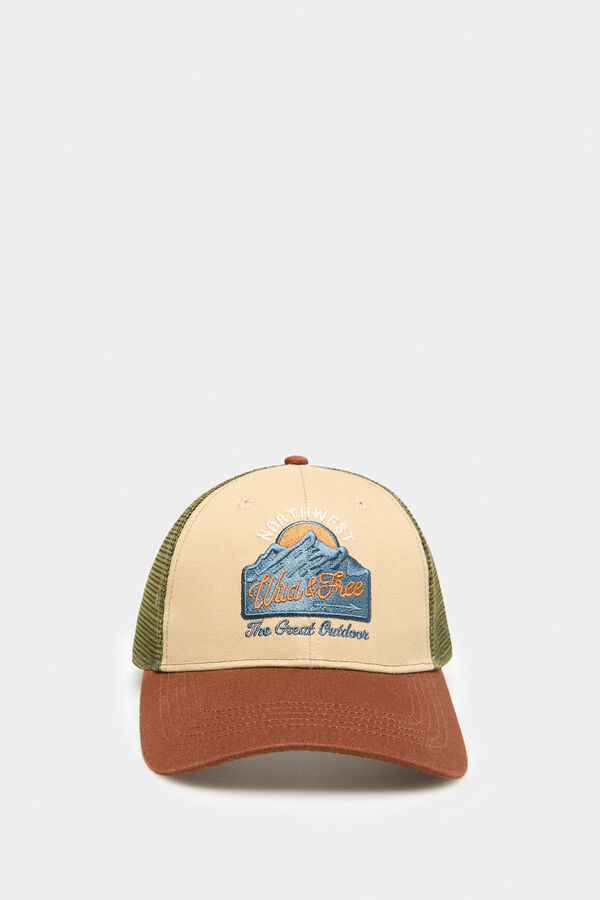 Springfield Gorra trucker montaña beige