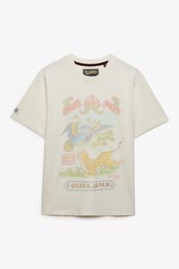 Superdry Kurzarm-Shirt mit japanischem Frontprint