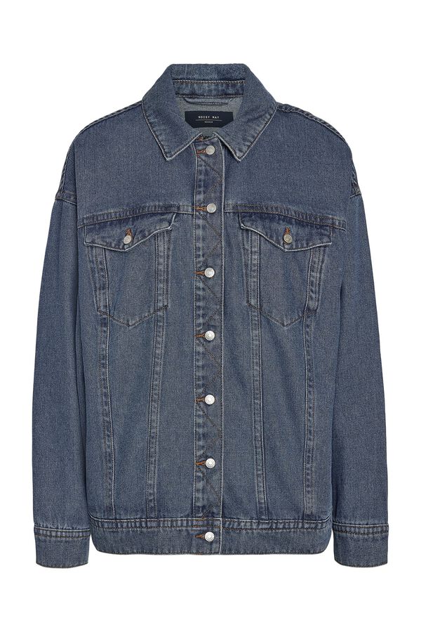 Noisy May Oversize denim jacket blue