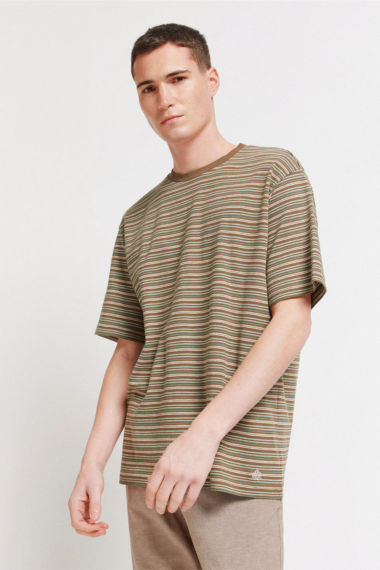 Springfield Textured striped T-shirt