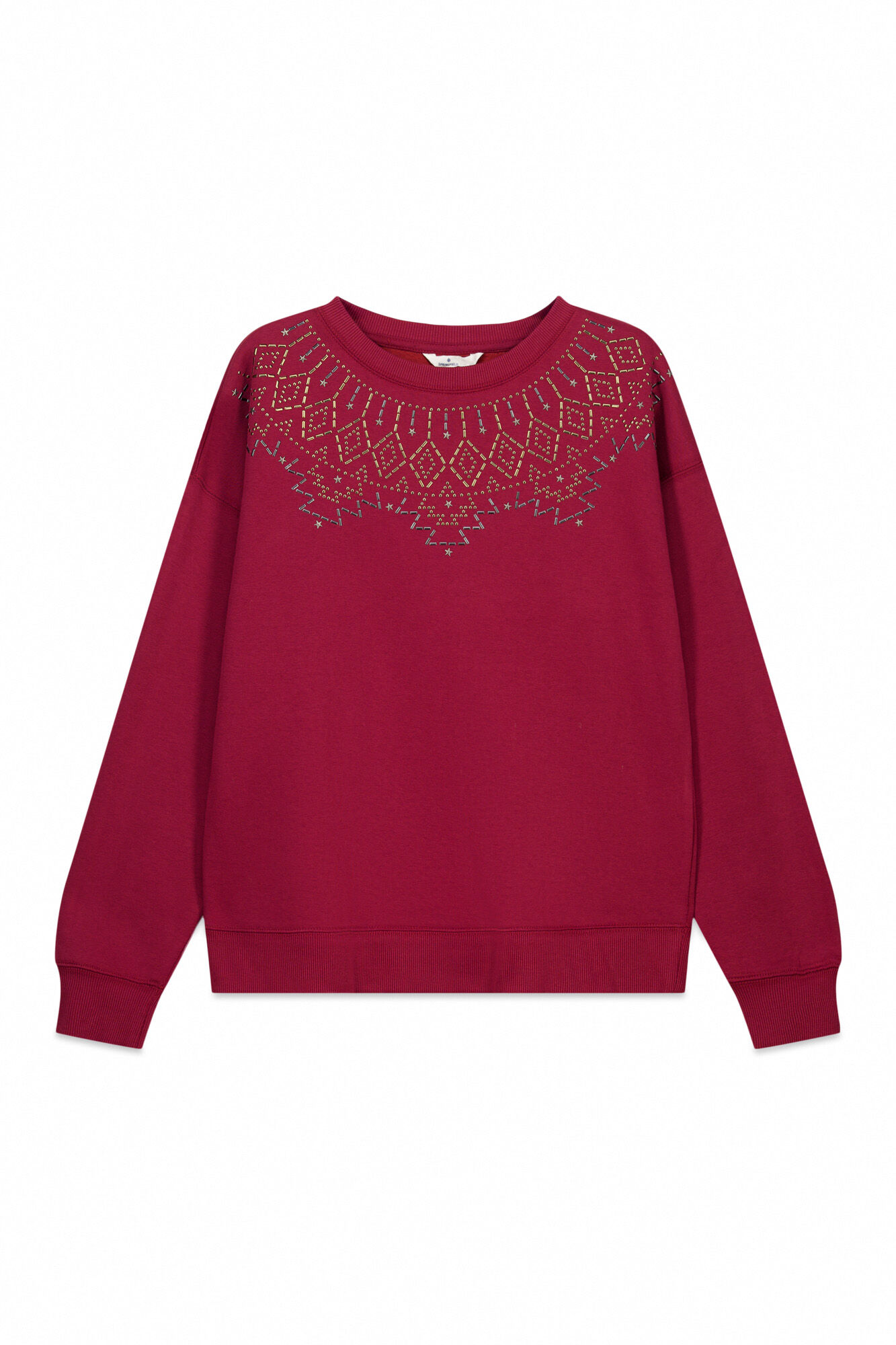 Springfield Boho neck sweatshirt with applications
