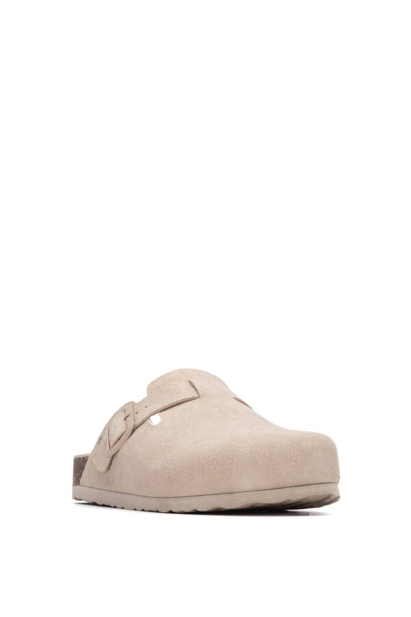 XTI Split leather clog grey