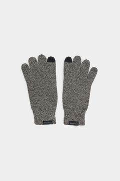 Springfield Two-tone knit gloves gray