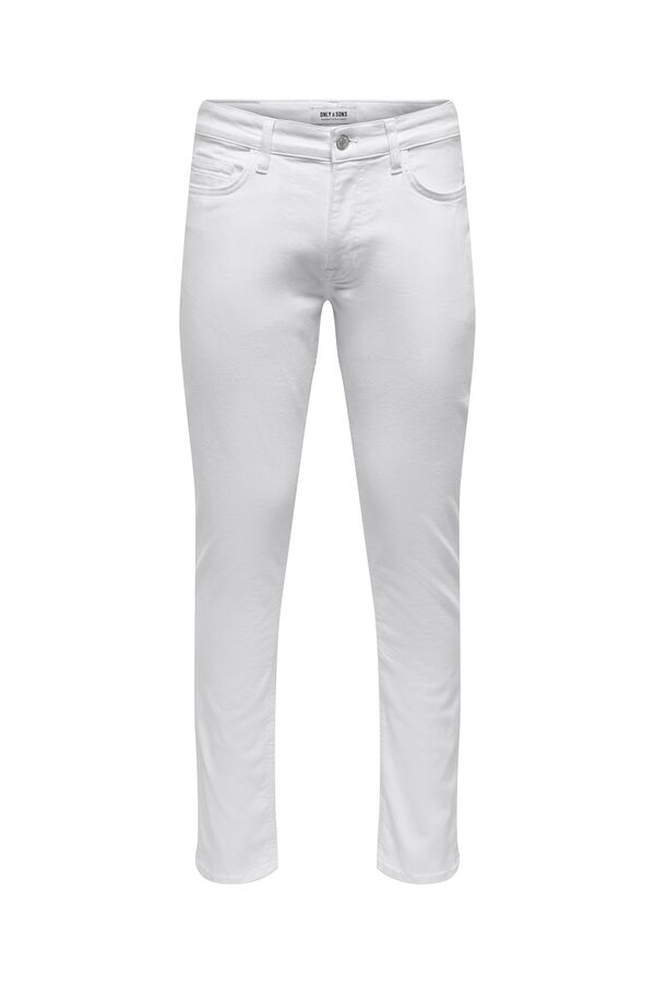 Springfield Jeans brancas com cinco bolsos branco