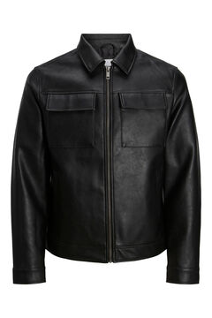 Springfield Faux leather biker jacket noir
