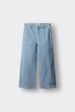 Pantalon wide leg denim niña