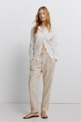 Springfield Linen trousers nude