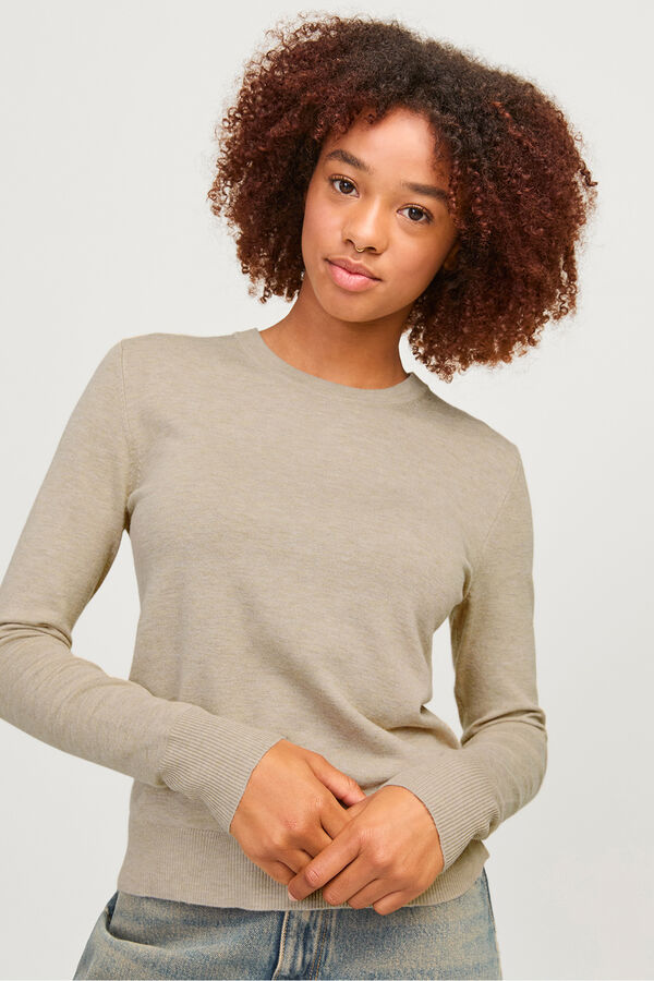 Jack & Jones Slim fit jersey-knit sweater grey