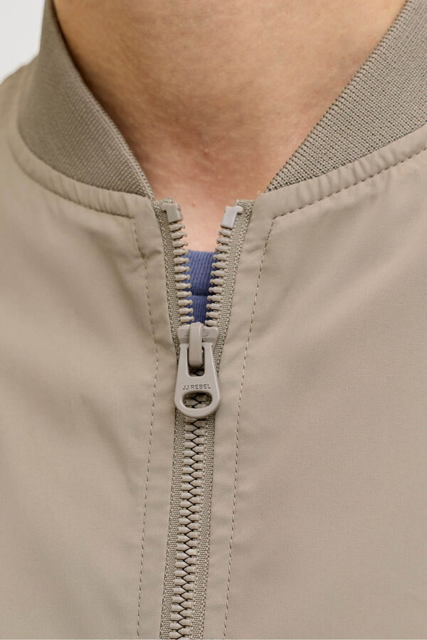 JJ REBEL Chaqueta bomber corta tejido plano gris