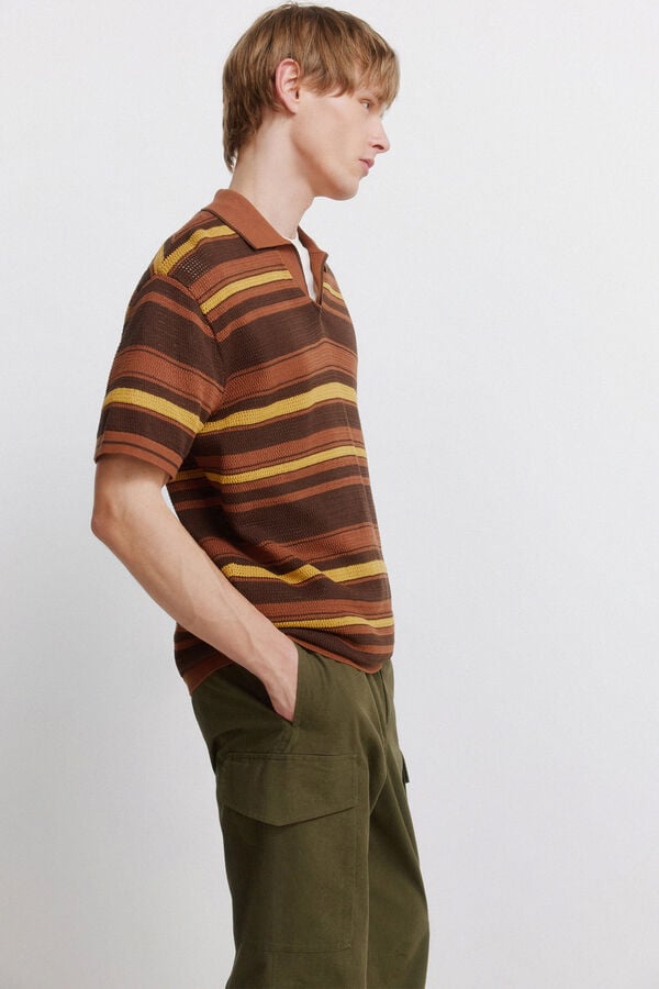 Springfield Straight fit cargo trousers printed