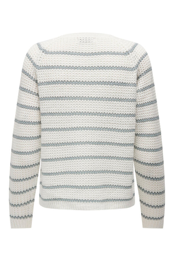 Springfield Textured jersey-knit jumper bijela
