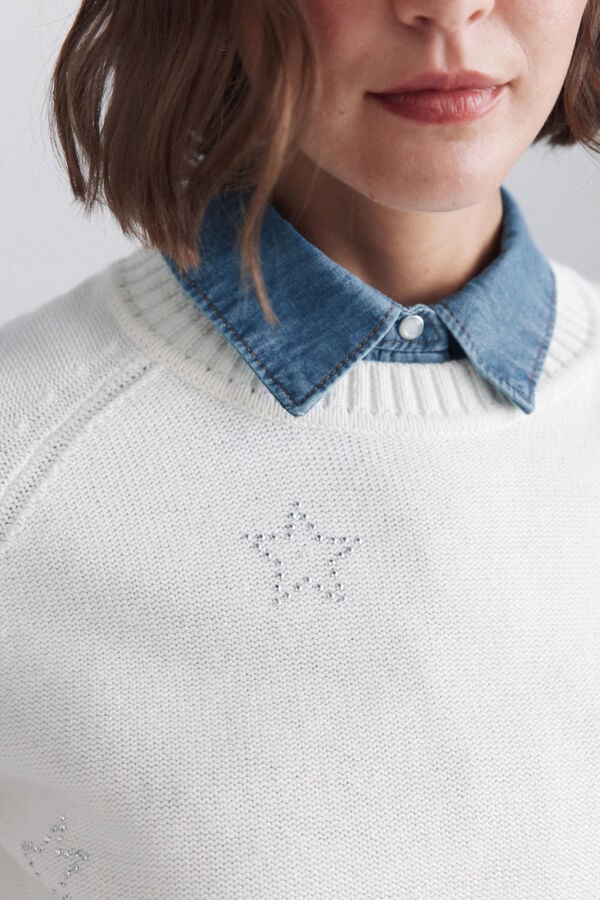 Springfield Pull &eacute;toiles blanc