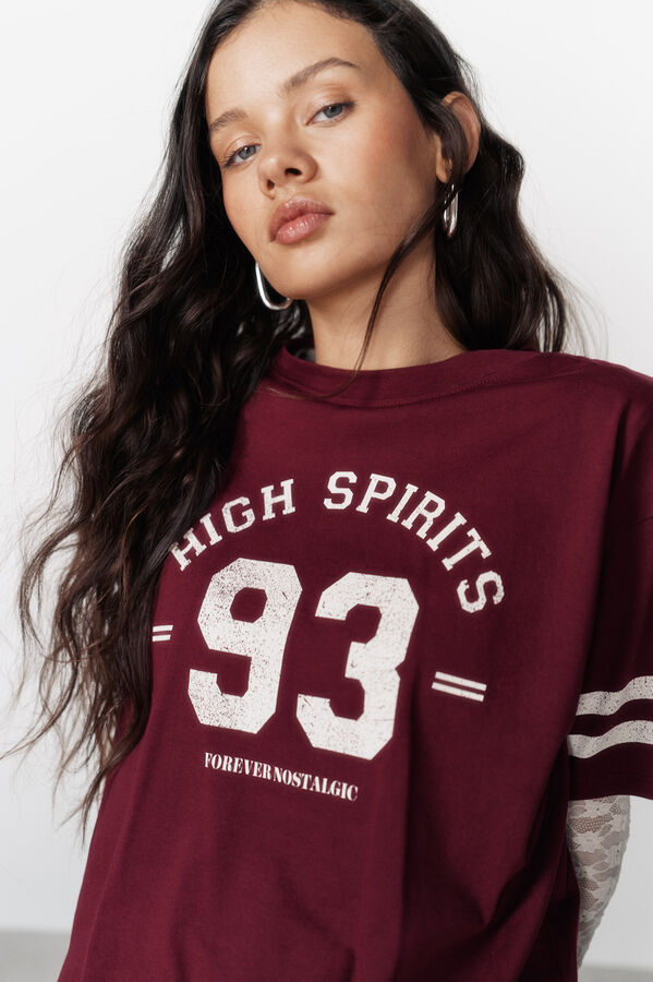 High Spirits Camiseta Rookie burdeos