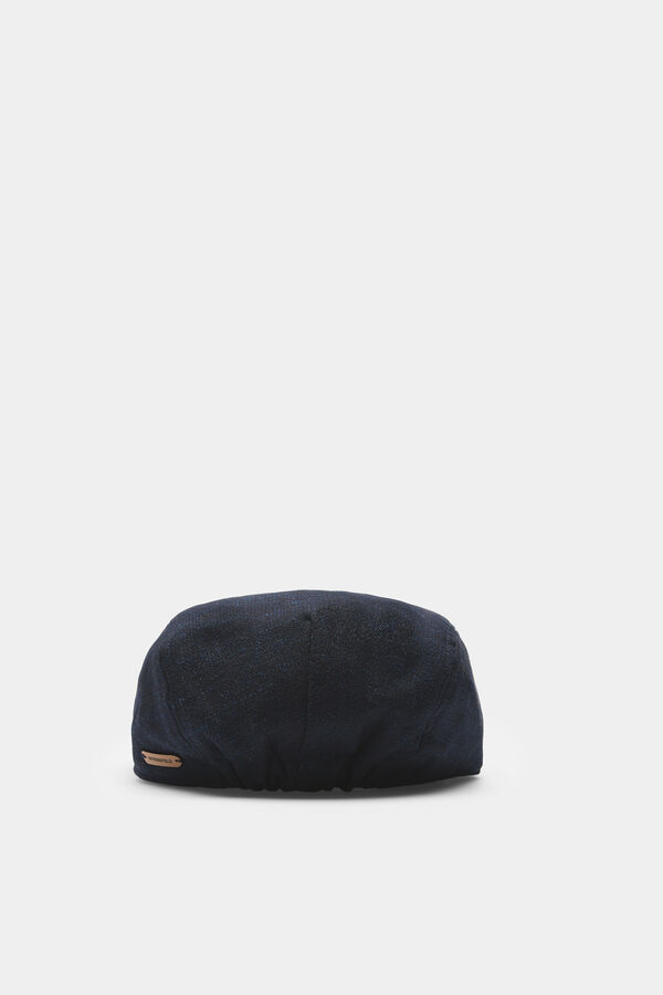 Springfield Wool blend textured flat hat bluish