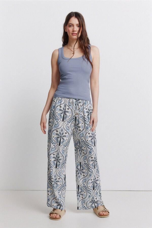 Springfield Racer back vest top blue